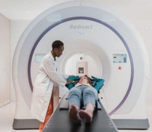 Women getting a MRI.